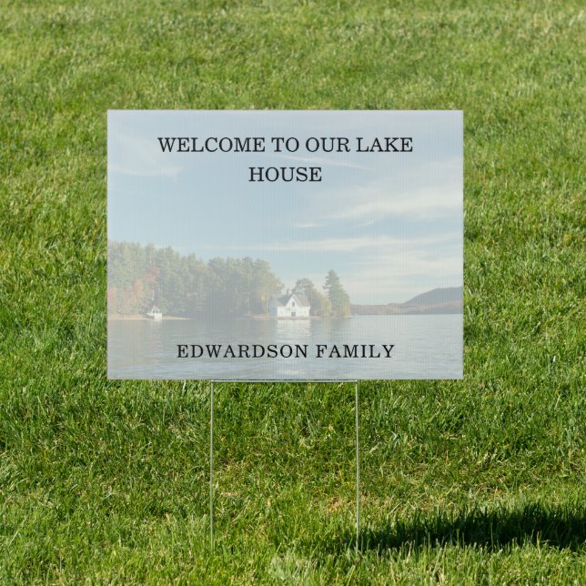 Create your own modern welcome to lake house photo sign (Insitu)