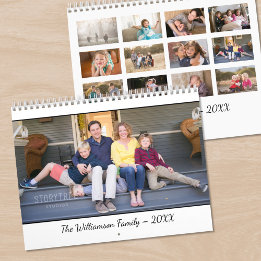 Create Your Own Modern White Cover Photo Calendar