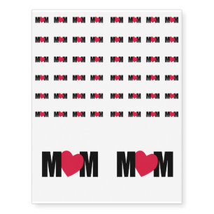 Create Your Own Mom Gifts - Personalize It! Temporary Tattoos