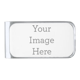 Create Your Own Money Clip, Silver Plated Silver Finish Money Clip