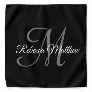 Create your own monogram editable colour bandana