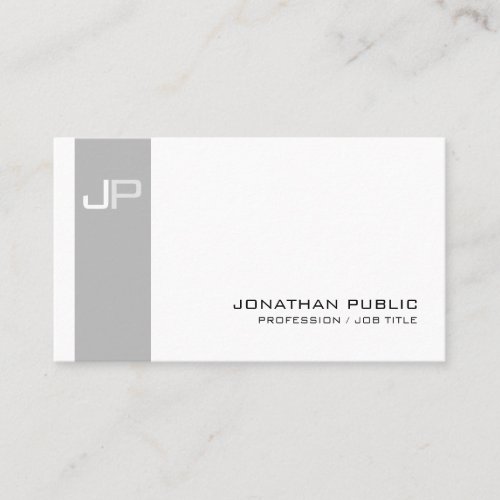 Create Your Own Monogram Elegant Modern Business Card