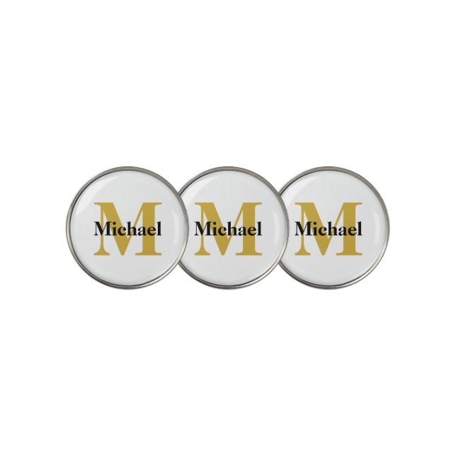 Create Your Own Monogram  Golf Ball Marker (3 Up)