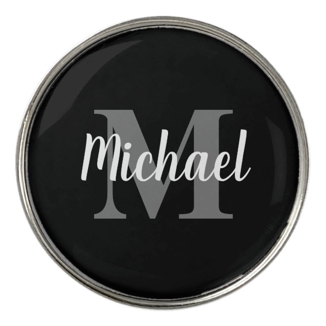 Create Your Own Monogram Initial Name Golf Ball Marker (Front)