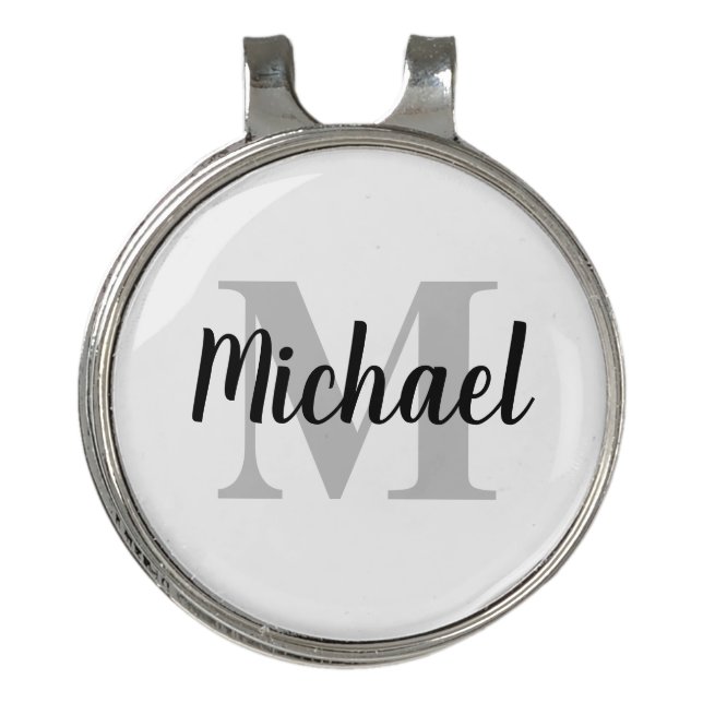 Create Your Own Monogram Initial Name  Golf Hat Clip (Front)