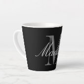 Create Your Own Monogram Initial Name Latte Mug (Left Angle)