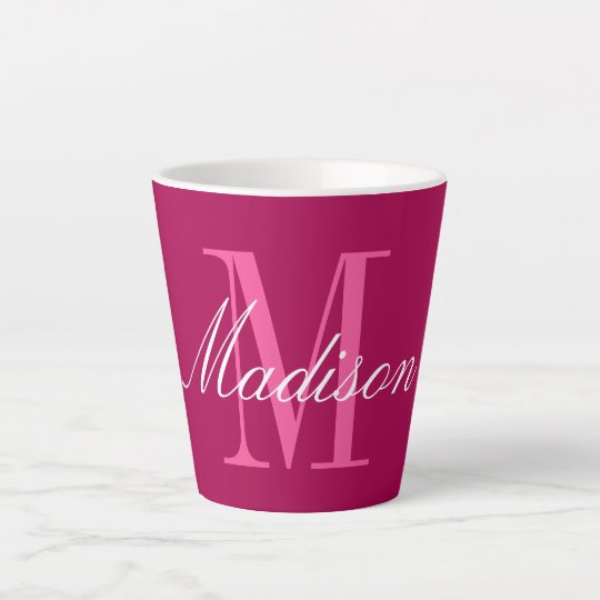 Create Your Own Monogram Initial Name Latte Mug
