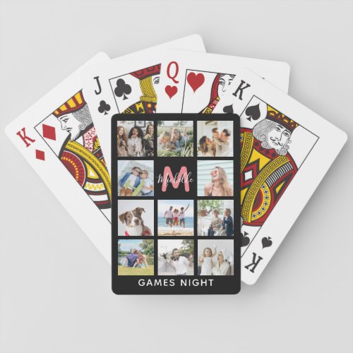 Create Your Own Monogram Photo Collage Playing Cards