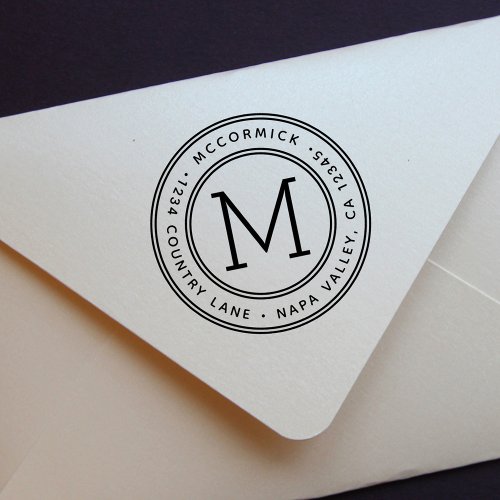 Create Your Own Monogram Return Address Self_inking Stamp
