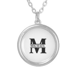 Create Your Own Monogram Silver Plated Necklace