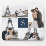 Create Your Own Monogrammed 4-Photo Collage Mouse Pad<br><div class="desc">Add your photos and custom monogram for a special one of a kind design.</div>