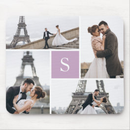 Create Your Own Monogrammed 4-Photo Gallery Mouse Pad