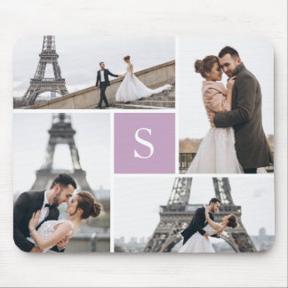 Create Your Own Monogrammed 4-Photo Gallery Mouse Pad