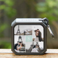 Create Your Own Monogrammed 5-Photo Collage Bluetooth Speaker