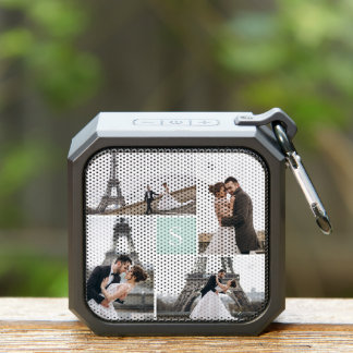 Create Your Own Monogrammed 5-Photo Collage Bluetooth Speaker