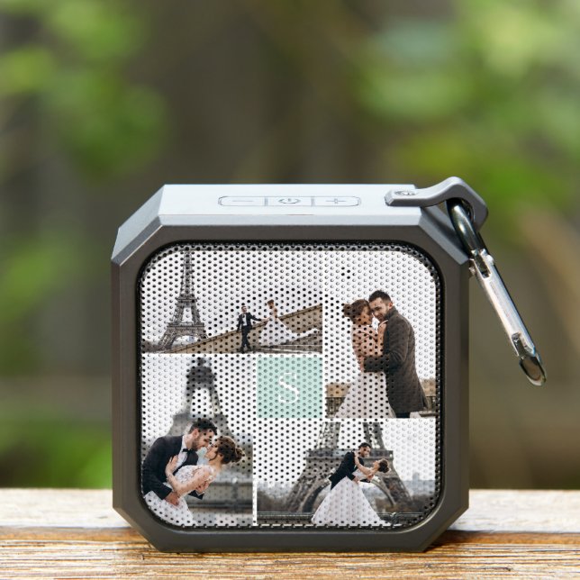 Create Your Own Monogrammed 5-Photo Collage Bluetooth Speaker (Insitu(Outdoor))
