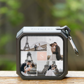 Create Your Own Monogrammed 5-Photo Collage Bluetooth Speaker