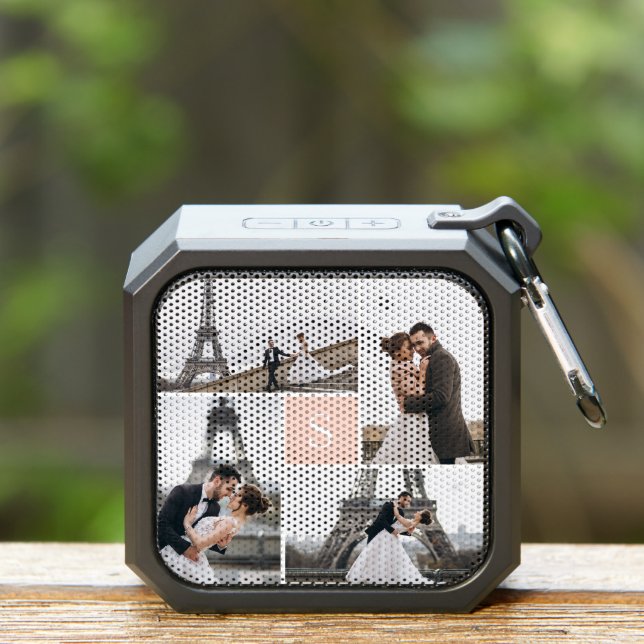 Create Your Own Monogrammed 5-Photo Collage Bluetooth Speaker (Insitu(Outdoor))