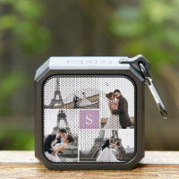 Create Your Own Monogrammed 5-Photo Collage Bluetooth Speaker