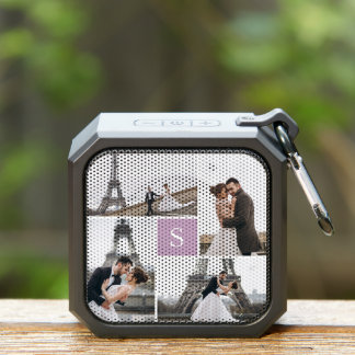 Create Your Own Monogrammed 5-Photo Collage Bluetooth Speaker