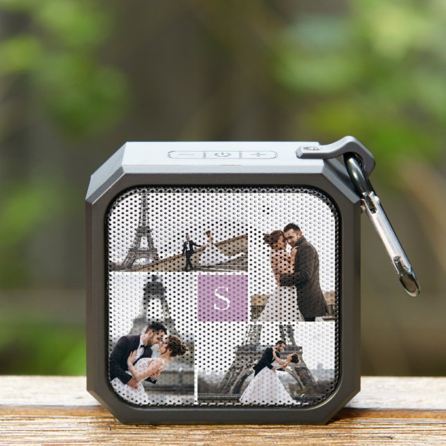 Create Your Own Monogrammed 5-Photo Collage Bluetooth Speaker (Insitu(Outdoor))
