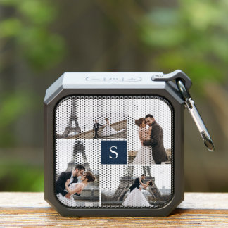Create Your Own Monogrammed 5-Photo Collage Bluetooth Speaker