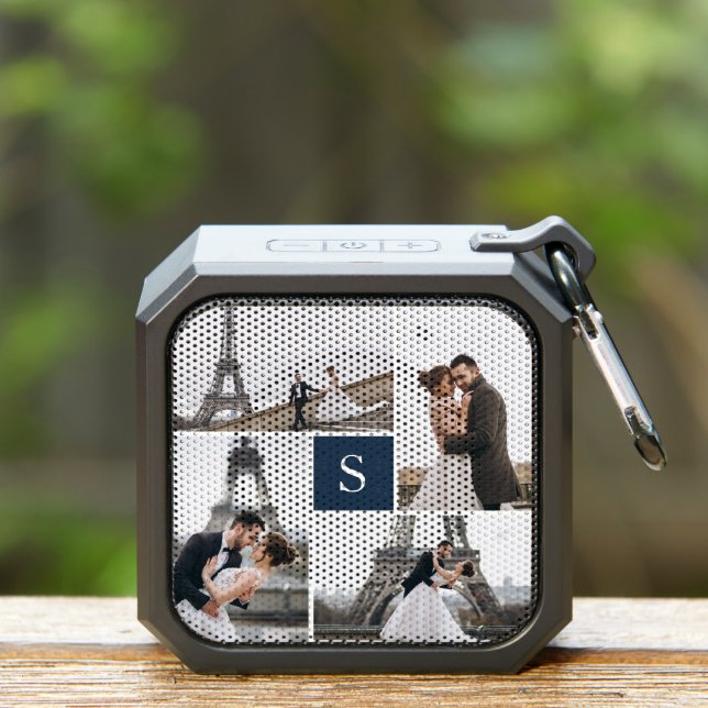 Create Your Own Monogrammed 5-Photo Collage Bluetooth Speaker (Insitu(Outdoor))