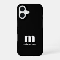 Create Your Own Monogrammed Modern Initials Black