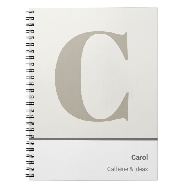 Create Your Own Monogrammed Notebook (Front)