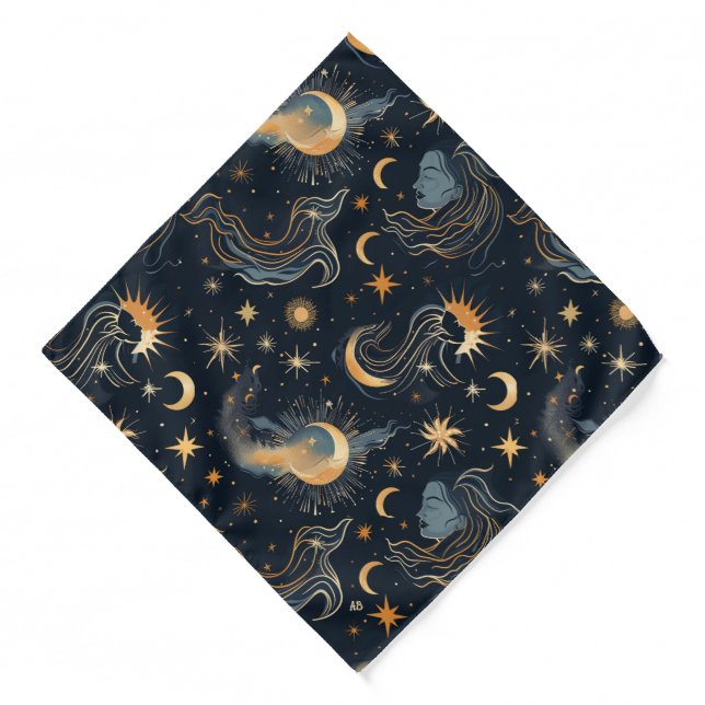 Create Your Own Moon Goddess Celestial Bandana (Front)