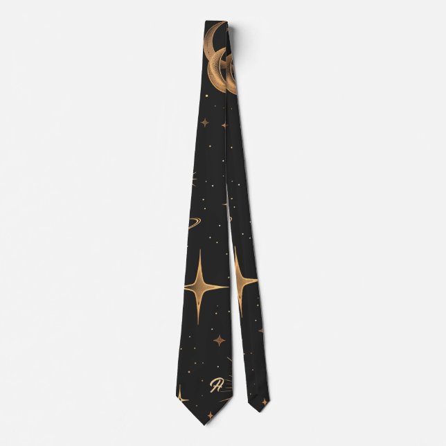 Create Your Own Moons & Planets Celestial Neck Tie (Front)