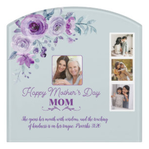 Create Your Own Mother's Day Collage Floral Door Sign
