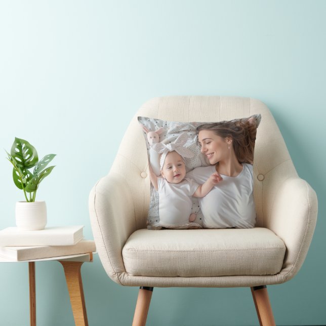 Create Your Own Mother's Day Photo Throw Pillow (Chair)