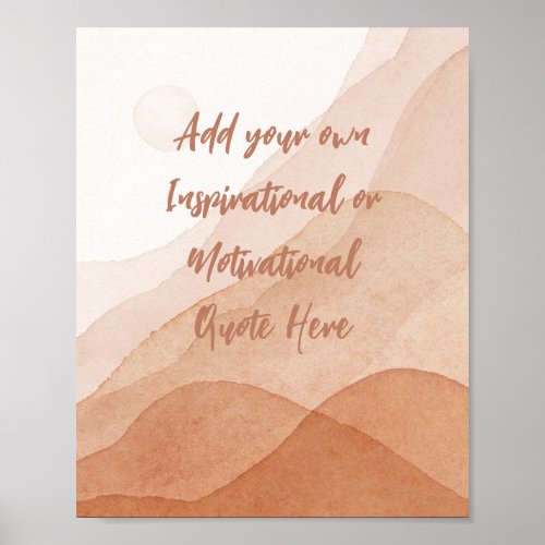 Create Your Own Motivational Inspirational Custom  Poster