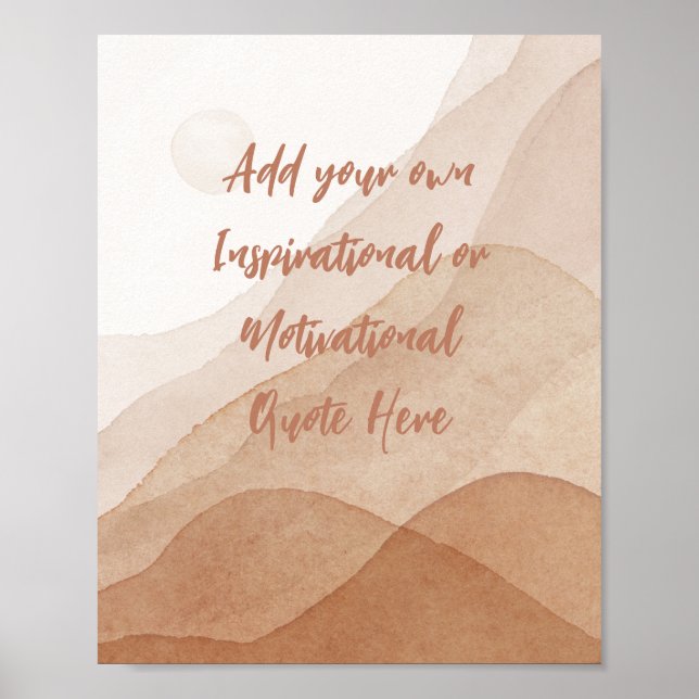 Create Your Own Motivational Inspirational Custom  Poster (Front)