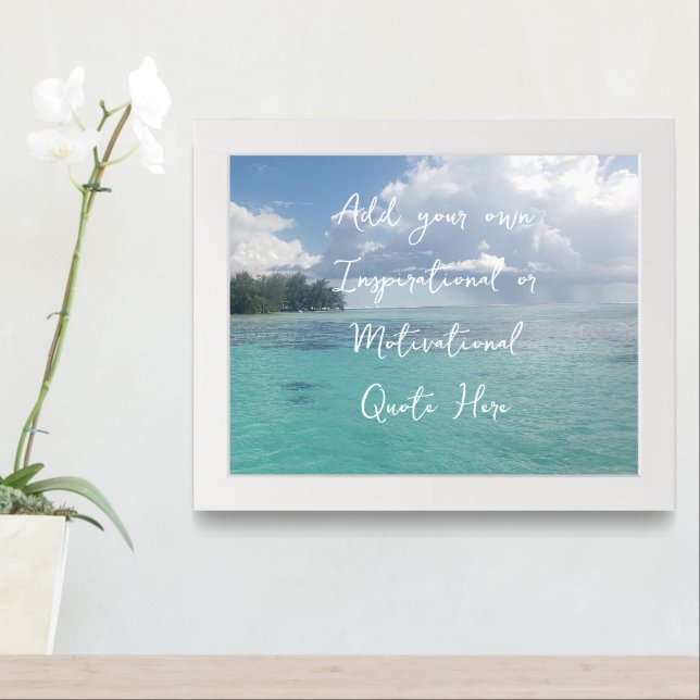 Create Your Own Motivational Inspirational Ocean  Framed Art (Entryway)