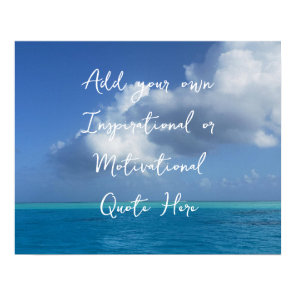 Create Your Own Motivational Inspirational Ocean   Poster