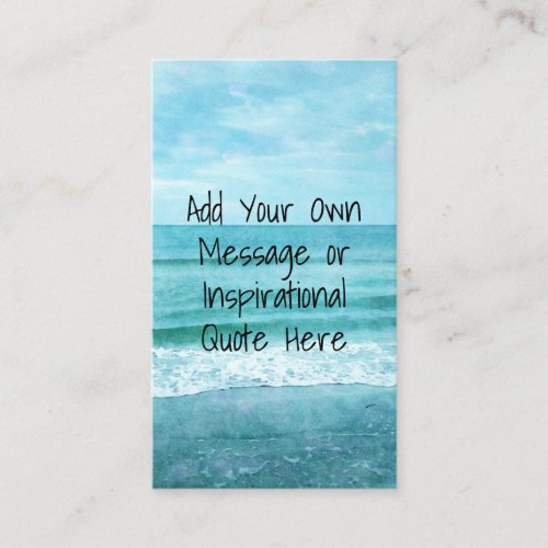 Create Your Own Motivational Inspirational Quote Business Card