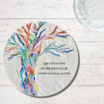 Create Your Own Motivational / Inspirational Quote Coaster<br><div class="desc">This unique coaster is decorated with a colorful mosaic Tree of Life design. Add your chosen quote to personalize it. Click Customize Further to edit font,  font size,  and font color. Original Mosaic © Michele Davies.</div>