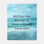 Create Your Own Motivational Inspirational Quote Fleece Blanket at Zazzle
