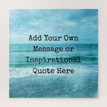 Create Your Own Motivational Inspirational Quote J Jigsaw Puzzle
