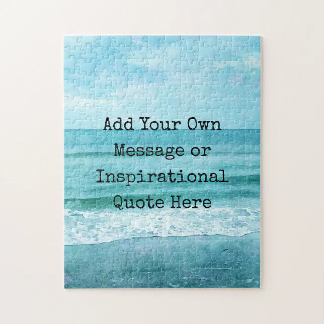 Create Your Own Motivational Inspirational Quote Jigsaw Puzzle Zazzle