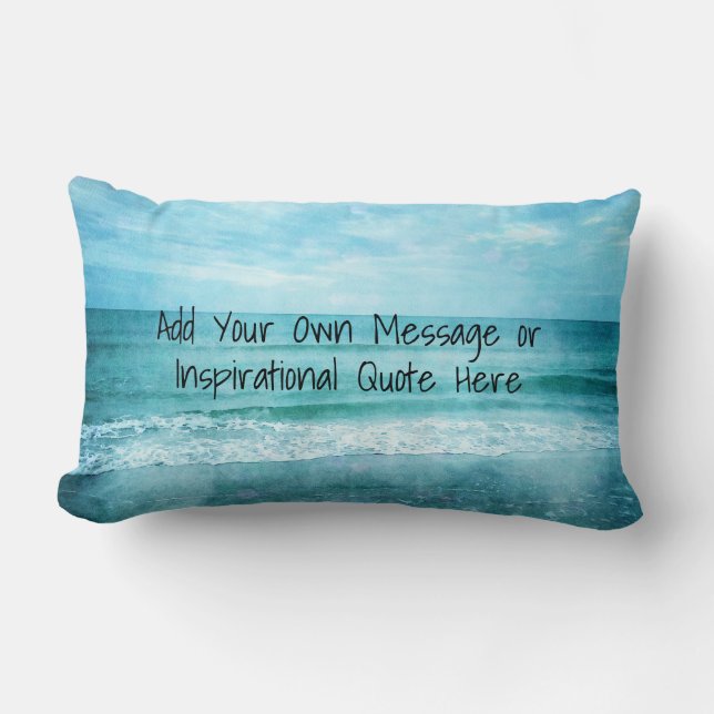 Create Your Own Motivational Inspirational Quote L Lumbar Pillow (Front)