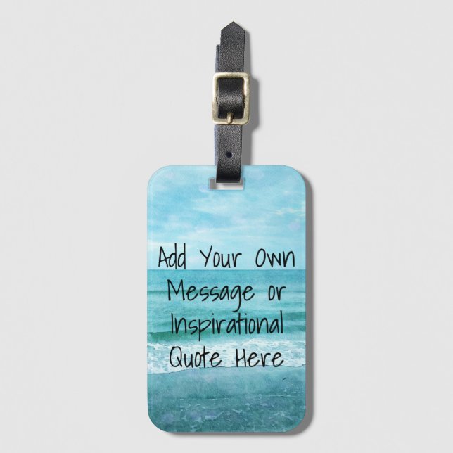 Create Your Own Motivational Inspirational Quote Luggage Tag (Front Vertical)
