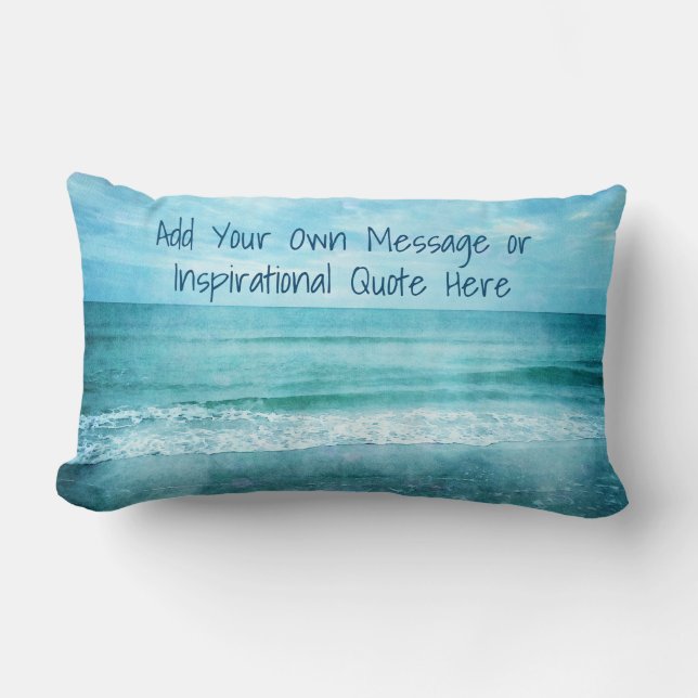 Create Your Own Motivational Inspirational Quote Lumbar Pillow (Front)