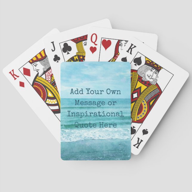 Create Your Own Motivational Inspirational Quote Poker Cards (Back)