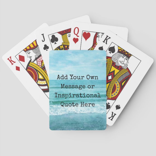 Create Your Own Motivational Inspirational Quote Poker Cards (Back)