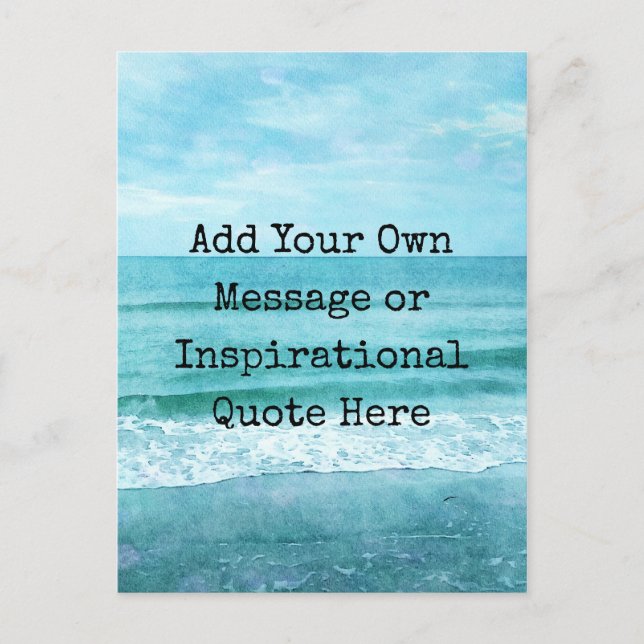 Create Your Own Motivational Inspirational Quote Postcard (Front)