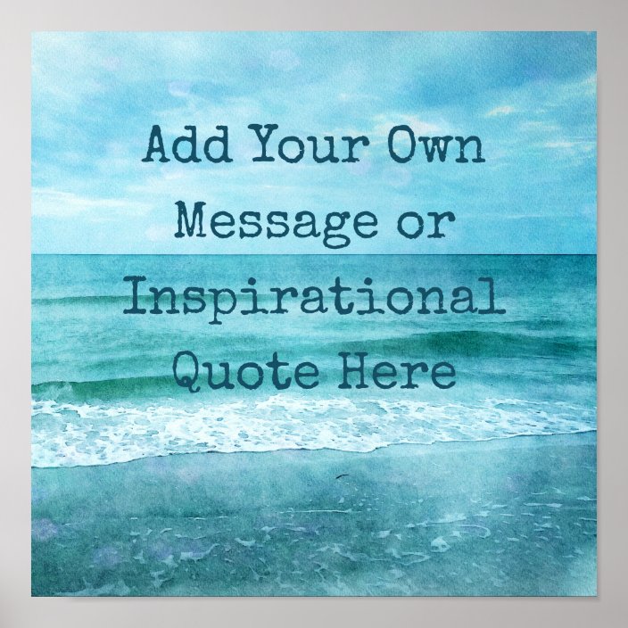 Create Your Own Motivational Inspirational Quote Poster | Zazzle.com