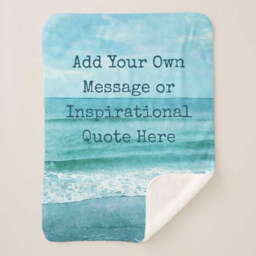 Create Your Own Motivational Inspirational Quote Sherpa Blanket